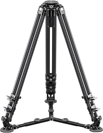 Leofoto LVC-253C+BV-15 King Kong Series Carbon Fiber Dual Leg Video Tripod w Fluid Head & Middle Spreader
