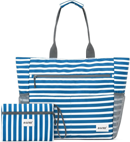 G4Free Beach Bag, Waterproof Sandproof Beach Tote Bag, Large Capacity Foldable for Women