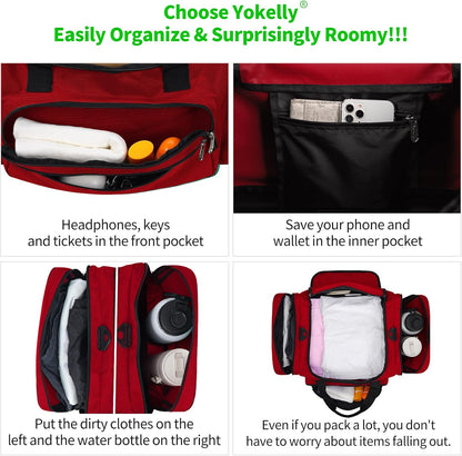 Sports Duffel Bag 20 inch for Travel Gym - Red