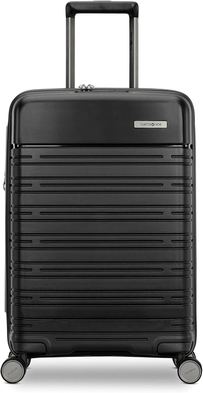 Samsonite Elevation Plus - Carry-On Hardside Luggage - Scratch Resistant Polypropylene Shell, RightHeight™ Adjustable Handle, Integrated AirTag Holder, TSA Lock, WetPak™ Compartment - Triple Black