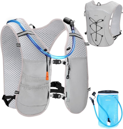 ECOHUB Running Hydration Vest Backpack,Lightweight Breathable Pack with 2L Water Bladder Bag Daypack for Hiking Trail Running Cycling Race Marathon for Women Men