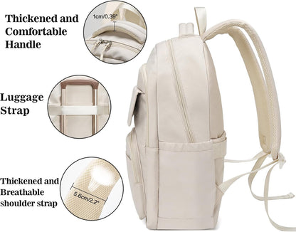 FOXLOVER Travel Laptop Backpack, Anti-Theft Slim Business Backpack, School College Bag for Men & Women, Fits 15.6 Inch Laptop