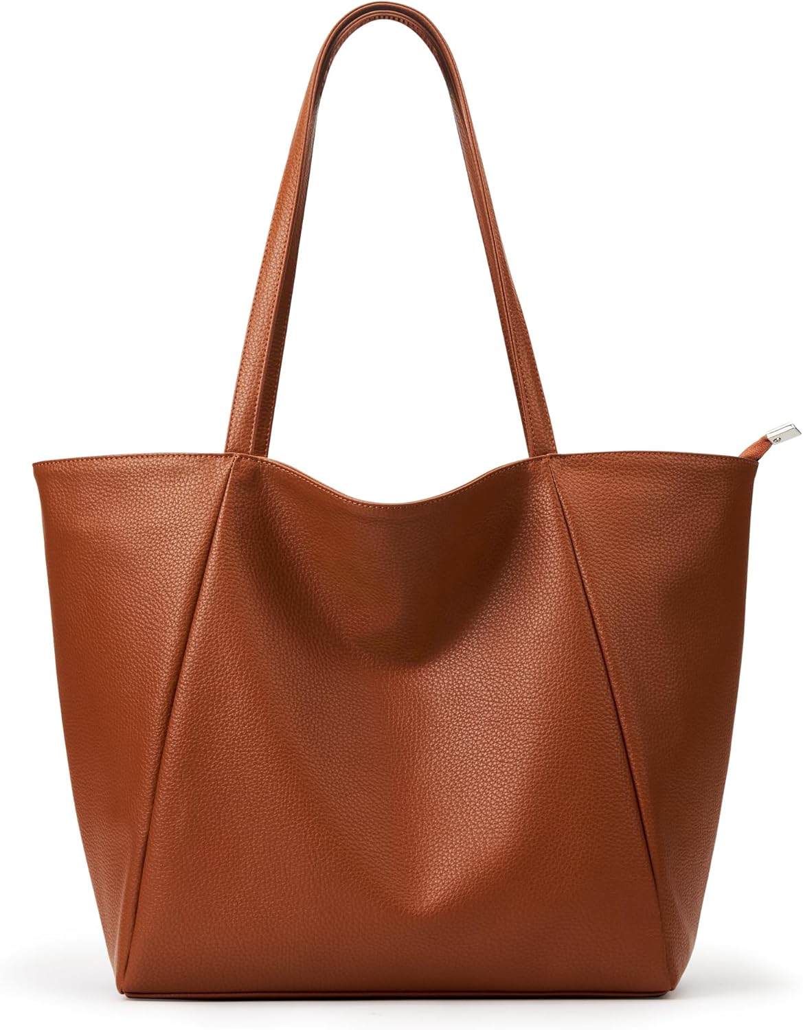 KALIDI Large Tote Bag Vegan Leather Casual Zipper Work Bag Weekender Hobo for Women 23L Oversize Shoulder Travel Purse