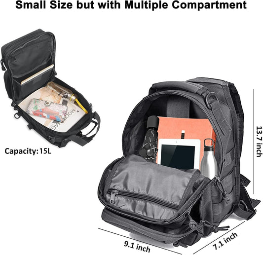 hopopower Tactical Sling Bag Pack Military Rover Shoulder Backpack EDC Assault Range Bag, Water-Resistant