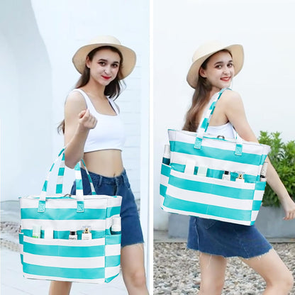 Beach Pool Bags Tote for Women Ladies Large Gym Tote Carry On Bag With Wet Compartment for Weekender Travel Waterproof
