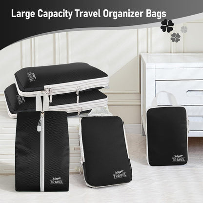 4-Piece Packing Cube Set - Lightweight Luggage Organizers for Travel, Vacation and Suitcases - Durable Accessories with Compression