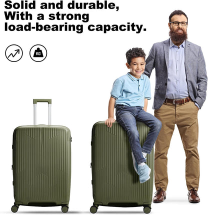 Nazhura Luggage Set, 3-Piece Hardside Suitcase Set, 20-inch Carry On, 24-inch, 28-inch Luggage