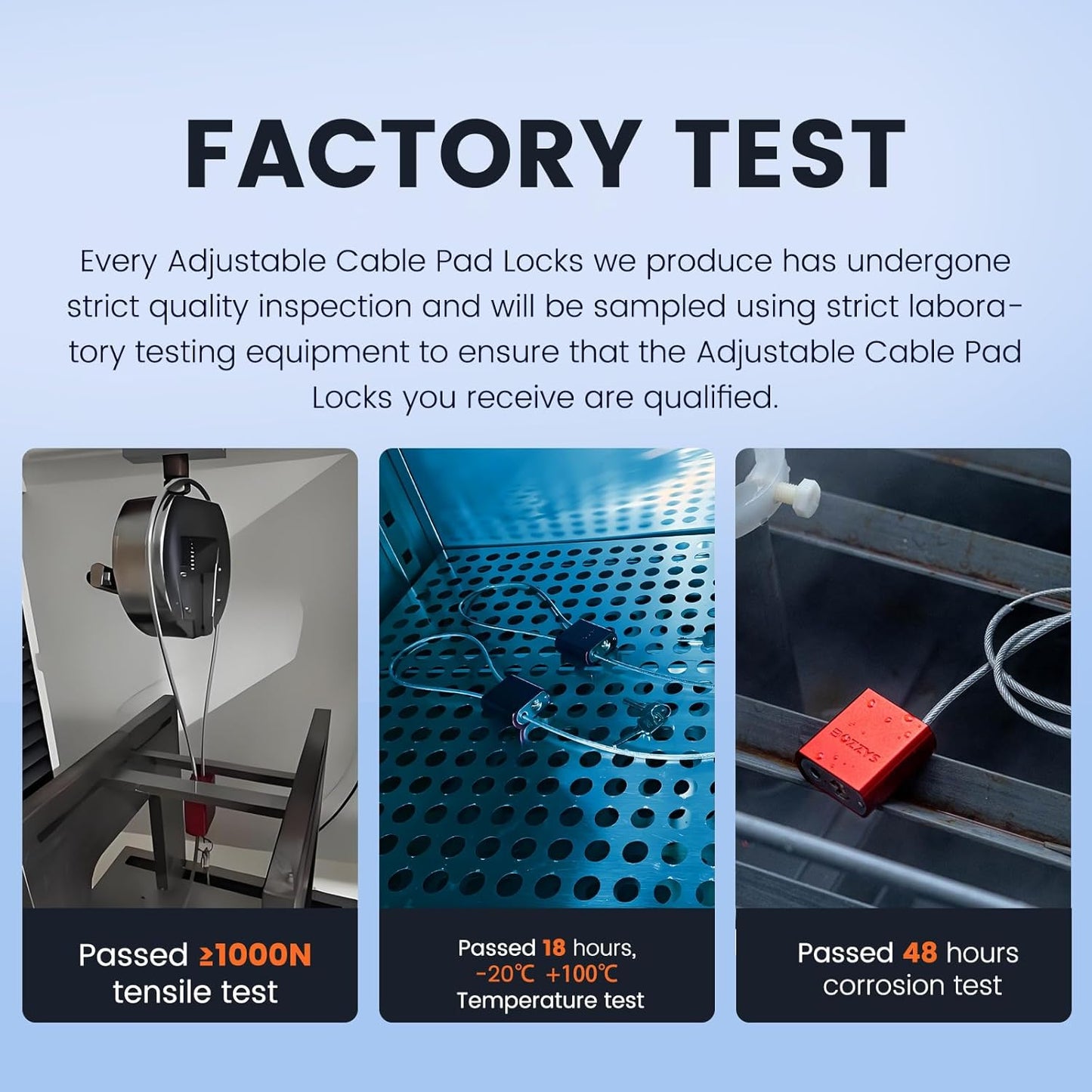 Adjustable Cable Padlock with 3 Keys | 1.15ft L x 1/6in D Aluminum Steel Cable Locks for Bikes, Gate, Lockers & Outdoor Gear | Keyed Different & Red