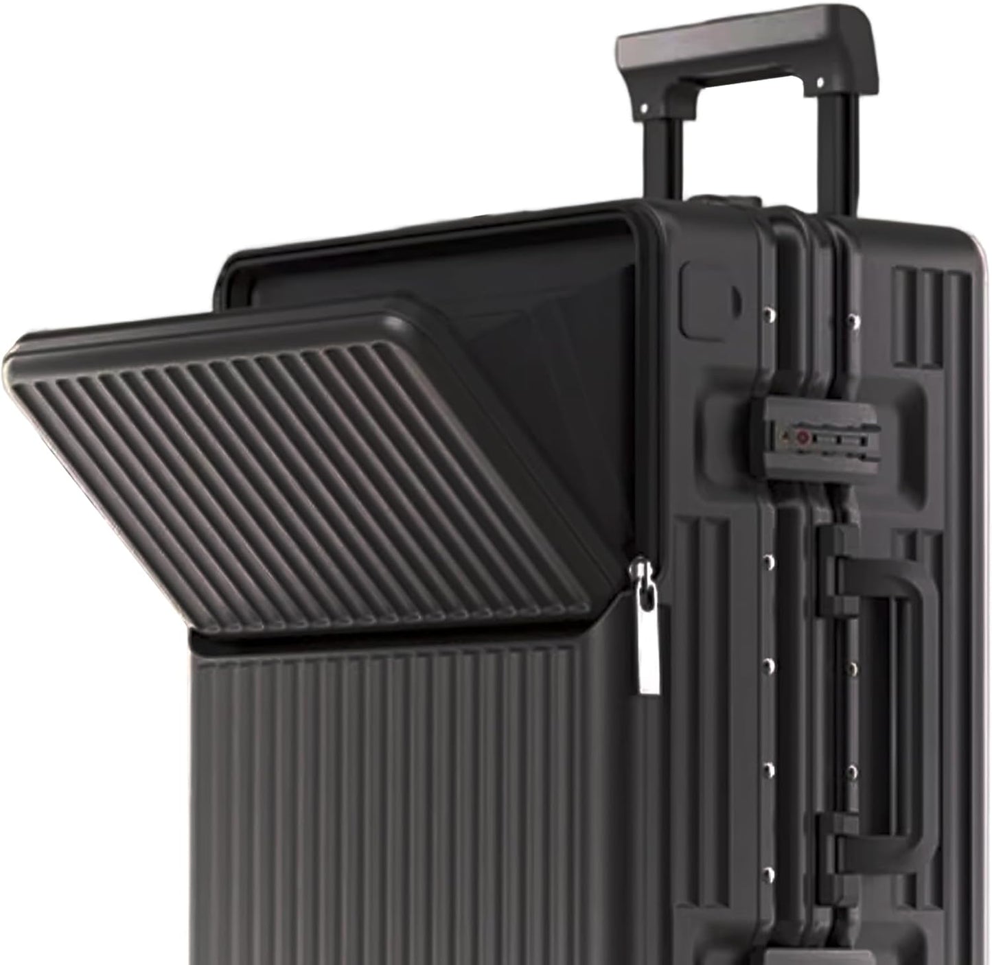 Zipperless Luggage, Polycarbonate Aluminum Hard Shell, Expandable Carry-On Suitcase with Spinner Wheels, Hard Shell Suitcase, 26 Inch Cabin