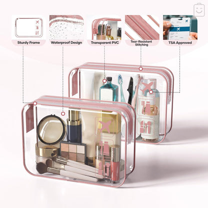 Veken 11 Set Compression Packing Cubes for Travel Essentials,Compressible Expandable Large Luggage Suitcase Organizer Bags for Clothing,Durable Space Saver Storage Bags with Toiletry Bags(Pink)