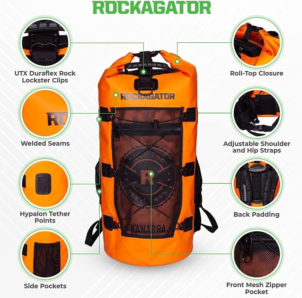 Rockagator Waterproof Backpack - 40 Liter HYDRIC Series Water Proof Floating Dry Bag River Pack