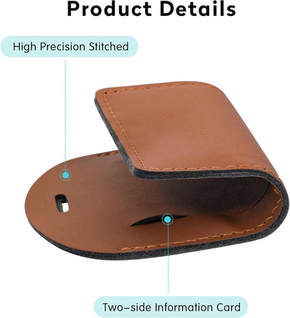 Luggage Tags for Suitcase Travel Bag Labels Privacy Protection Luggage Tag for Baggage PVC Baggage ID Label Tags 2 Pack Yellow+Brown