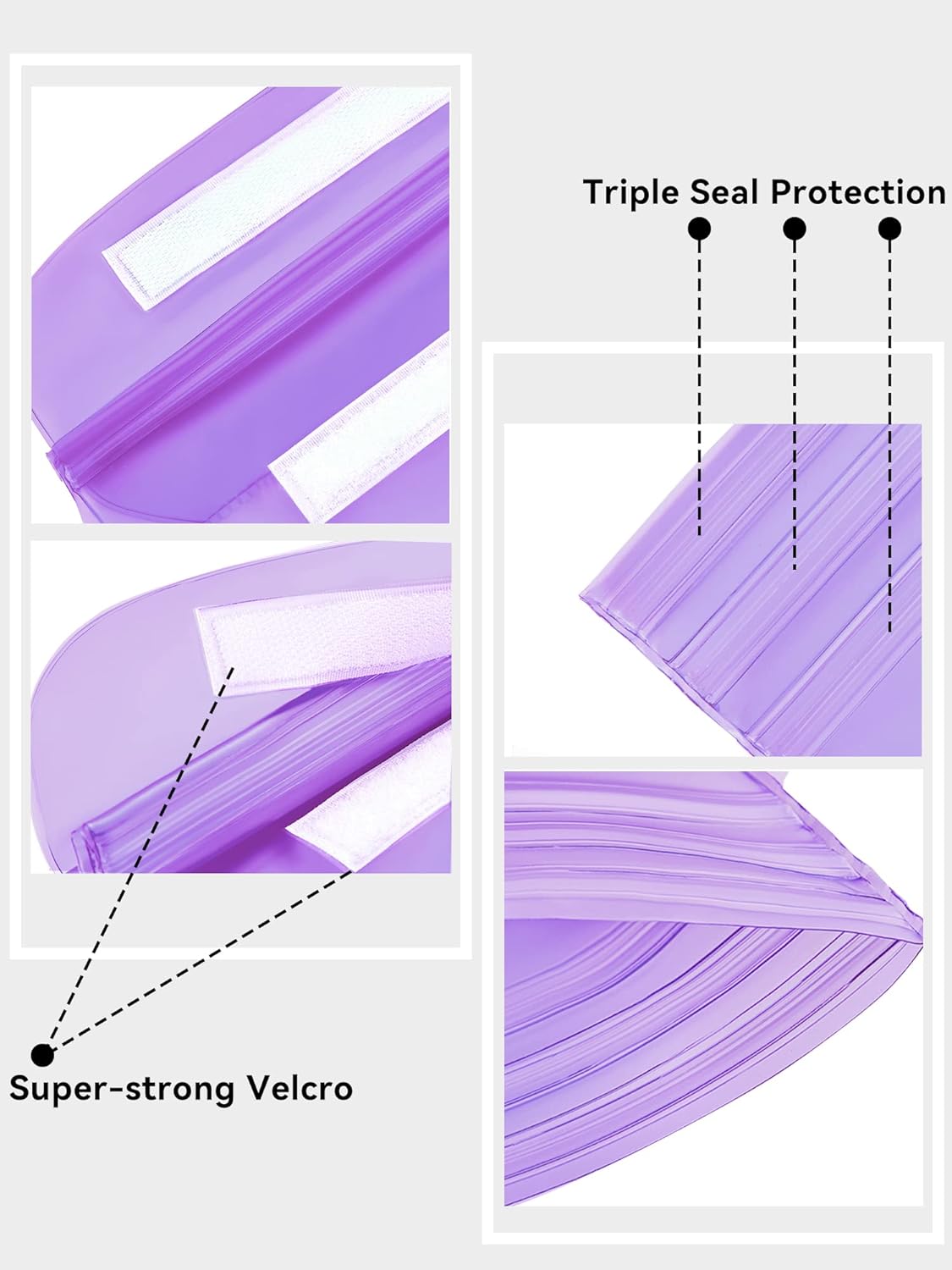 HEETA Waterproof Fanny Pack, Waterproof Pouch Dry Bag 2/3/4 Pack for Phone Passport Purse, Adjustable Waist Strap for Swimming Kayaking Boating Paddle Board Accessories Cruise Beach Camping Essentials