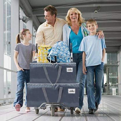 6 Pack Extra Large 93L Moving Bags, 60lb Heavy Duty Moving Totes with Triple-layered Thickening Technology, Strong Zippers & Handles, Easy Open Lids, Water-Resistant, Storage Totes, Fold Flat