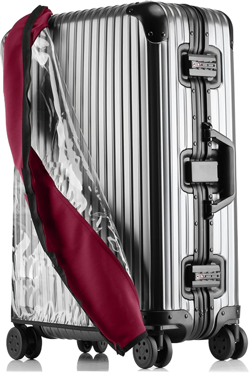 Transparent PVC Suitcase Cover, No Disassembly Required Clear Luggage Protector Suitcase Cover