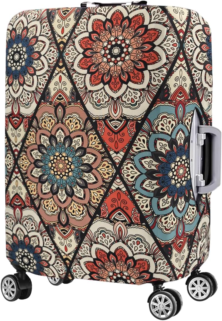 7-Mi Travel Trolley Case Cover Protector Suitcase Cover 26"-28" Trolley case Luggage Storage Covers for Men Women, Retro