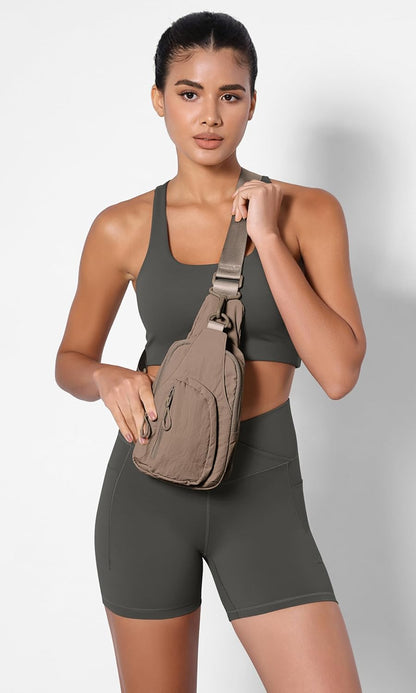 ODODOS Daily Sling Bag with Adjustable Straps Crossbody Chest Bag Lightweight Small Backpack for Casual Traveling Hiking