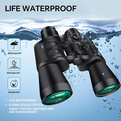 20X50 Binoculars for Adults High Powered- Large View with Clear Vision Waterproof & Fogproof Lightweight Easy Focus Compact Binoculars for Bird Watching Hunting Travel Sports Opera Concert