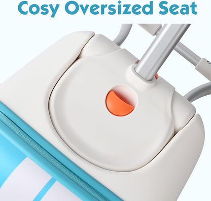 Kids Ride-on Luggage with Spinner Wheels Suitcase, Kid's Ride-On Suitcase Help Your Child Relax, Carry On Trolley Luggage (lightBlue)