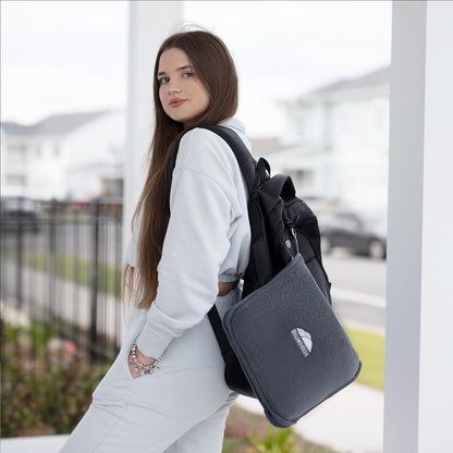 BlueHills Premium Soft Travel Blanket Pillow Airplane Flight Blanket Throw Bag Pillowcase Compact Large 2 in 1 Combo Warm Traveling Plane Essentials Portable Gifts Lightweight Grey Gray T007