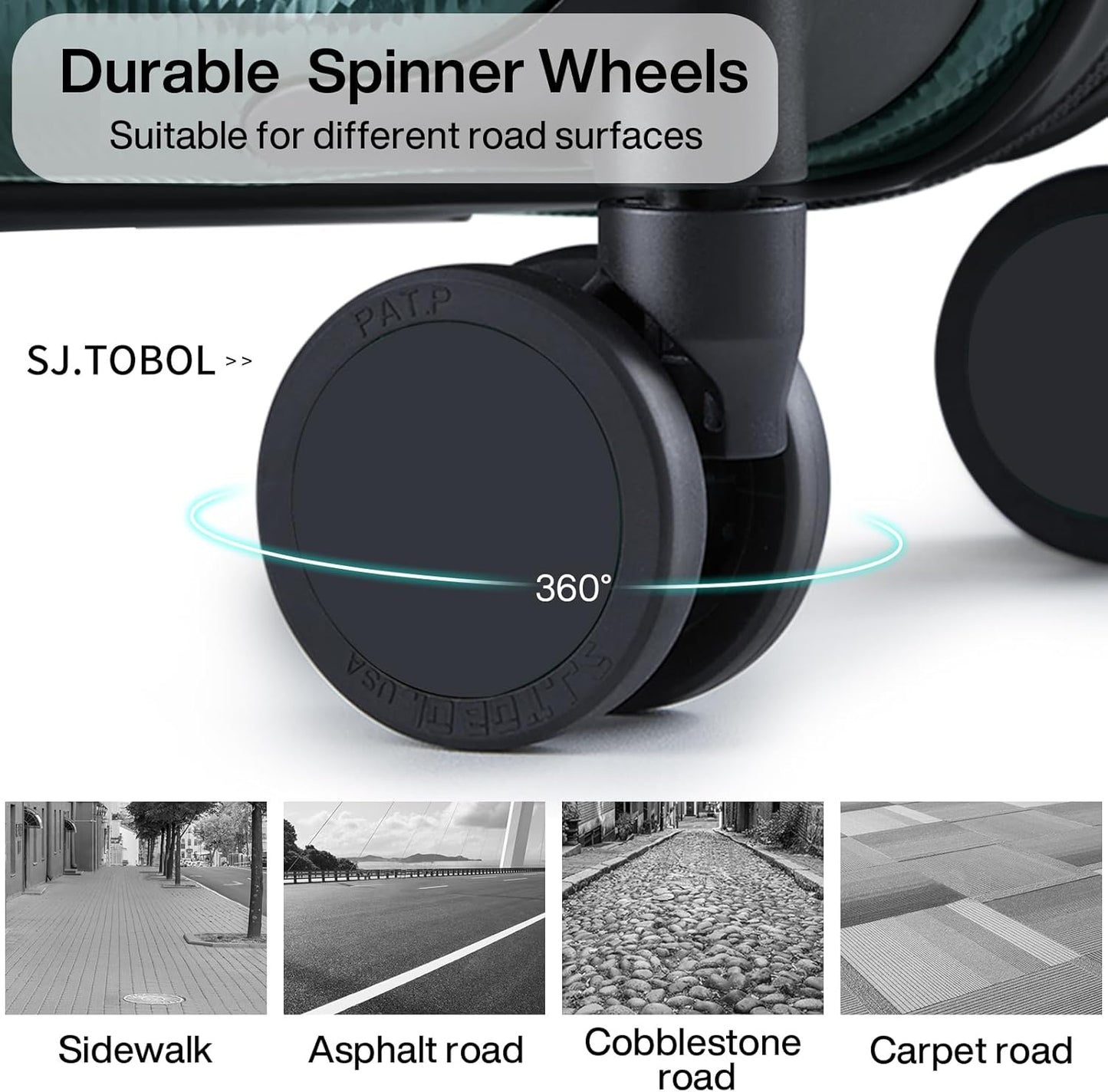 Hanke 29 Inch Luggage Suitcases With Spinner Wheels Lightweight PC hardside Rolling Suitcase With Travel Lock, Checked-Large 29-Inch(Blackish Green)