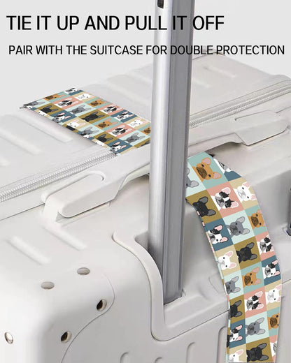 Luggage Straps for Suitcases, Adjustable Travel Belt, Durable Wide Luggage Strap, Cute Suitcase Strap Identifiers with Buckle, Bag Straps for Luggage, Cute Dogs