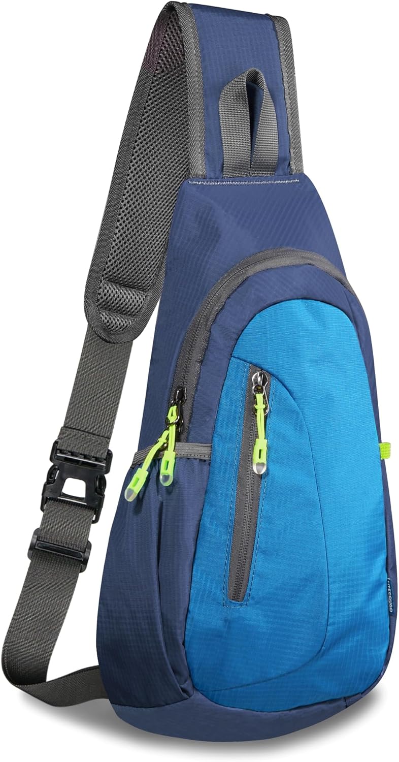 TITECOUGO Small Sling Bag, Lightweight Crossbody Backpack for Men Women, Shoulder Bag for Sports and Outdoor