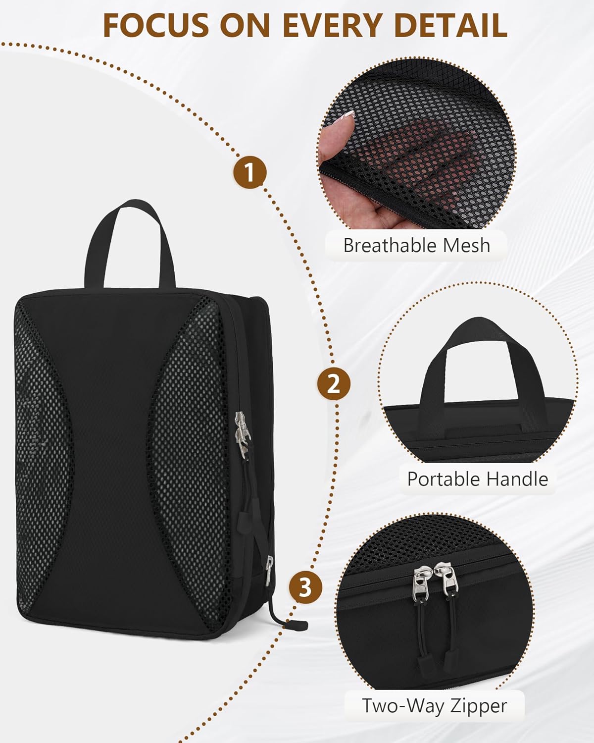 Compression Packing Cubes 12 Set, Suitcase Organizers, Extendable Packing Cubes, Black