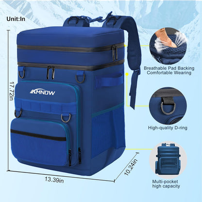 Backpack Cooler Insulated Leak Proof for Men Women 50 Cans Soft Cooler Backpack Insulated Waterproof Large Capacity Coolers Bag Portable for Lunch Camping Travel Picnic Hiking