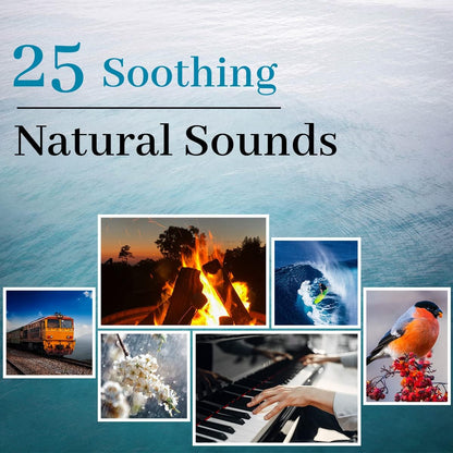 White Noise Sound Machine with 25 Soothing Natural Sounds Rechargeable Battery Portable for Travel 32 Volume Levels 5 Timers Compact Size for Baby Kids Adults Sleeping (White-Upgrade)
