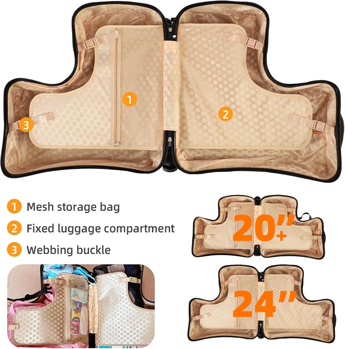 AOWEILA All-in-One Baby Travel Carrier & Ride-On Suitcase – Stroller Replacement with Safe Harness & Easy Pull Handle