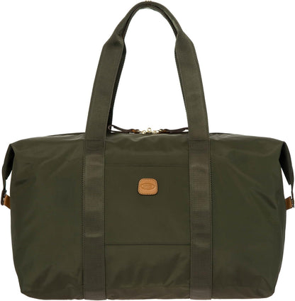 Bric's X-Bag/X-Travel 2.0 Folding Duffel Bag - 18" Carry On and Overnight Travel Bag - Olive