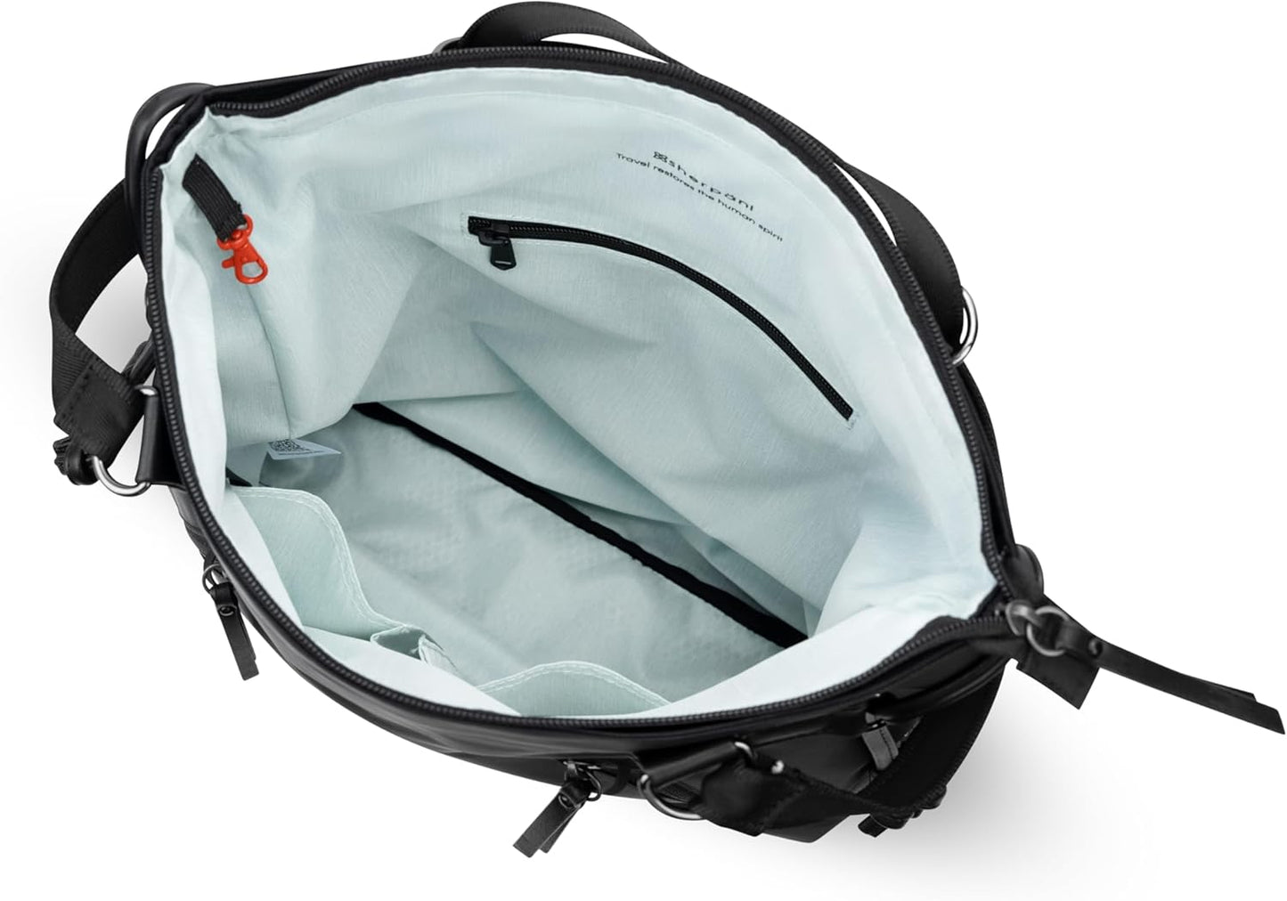 Sherpani Tempest, Anti Theft Convertible Backpack Tote, 14L Travel Backpack, Travel Gifts for Women, Handbags, RFID Protection, Metal Hardware, Fits 15” Laptop (No Sleeve) (Carbon)