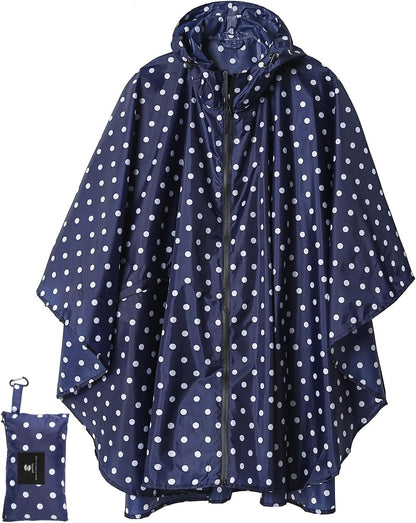SaphiRose Unisex Rain Poncho Raincoat Hooded for Adults Women with Pockets