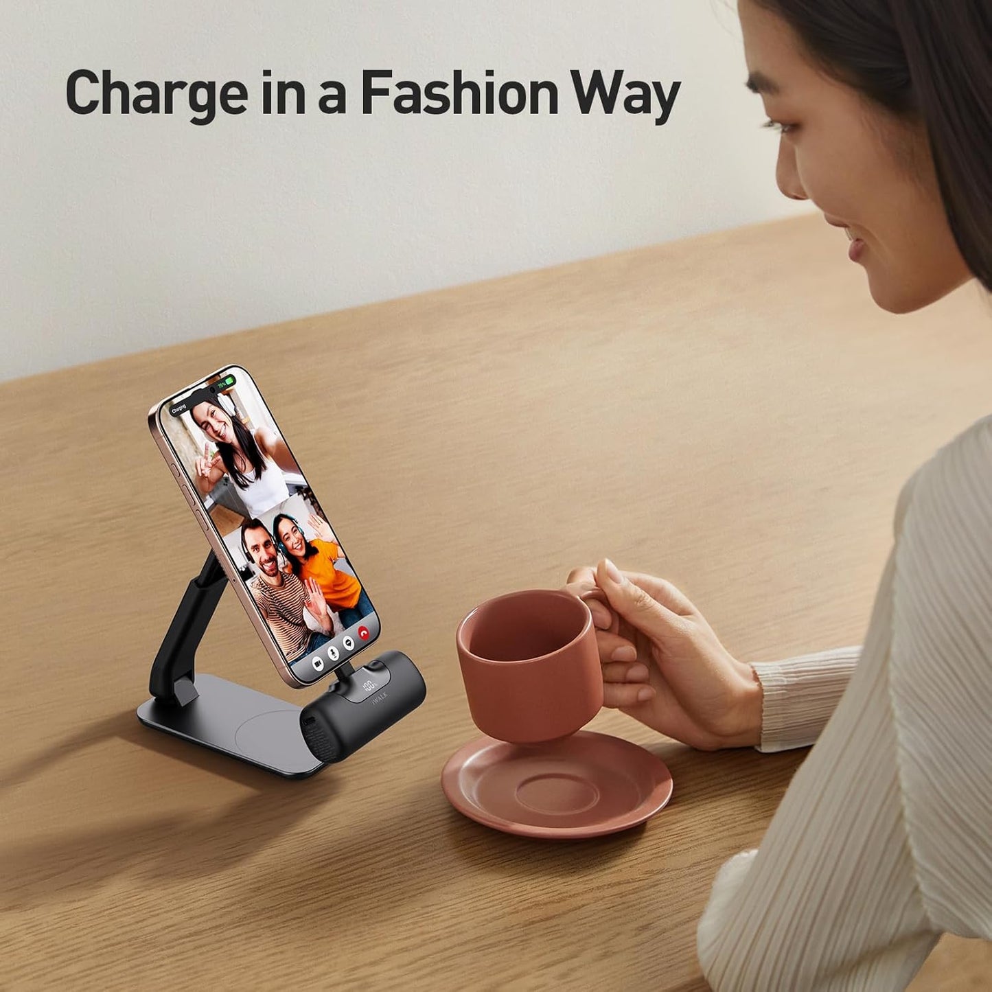 iWALK Portable Charger 5500mAh Next-Gen Small Power Bank 22.5W Fast Charging Battery USB-C Portable Phone Charger for iPhone 16/15 16 Plus 16 Pro Max iPad, Samsung Galaxy S25 S24 S23 Android, Black