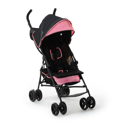 Ingenuity 3D Mini Convenience Stroller – Lightweight Stroller with Compact Fold, Multi-Position Recline, Canopy with Pop Out Sun Visor and More – Umbrella Stroller for Travel, Pink