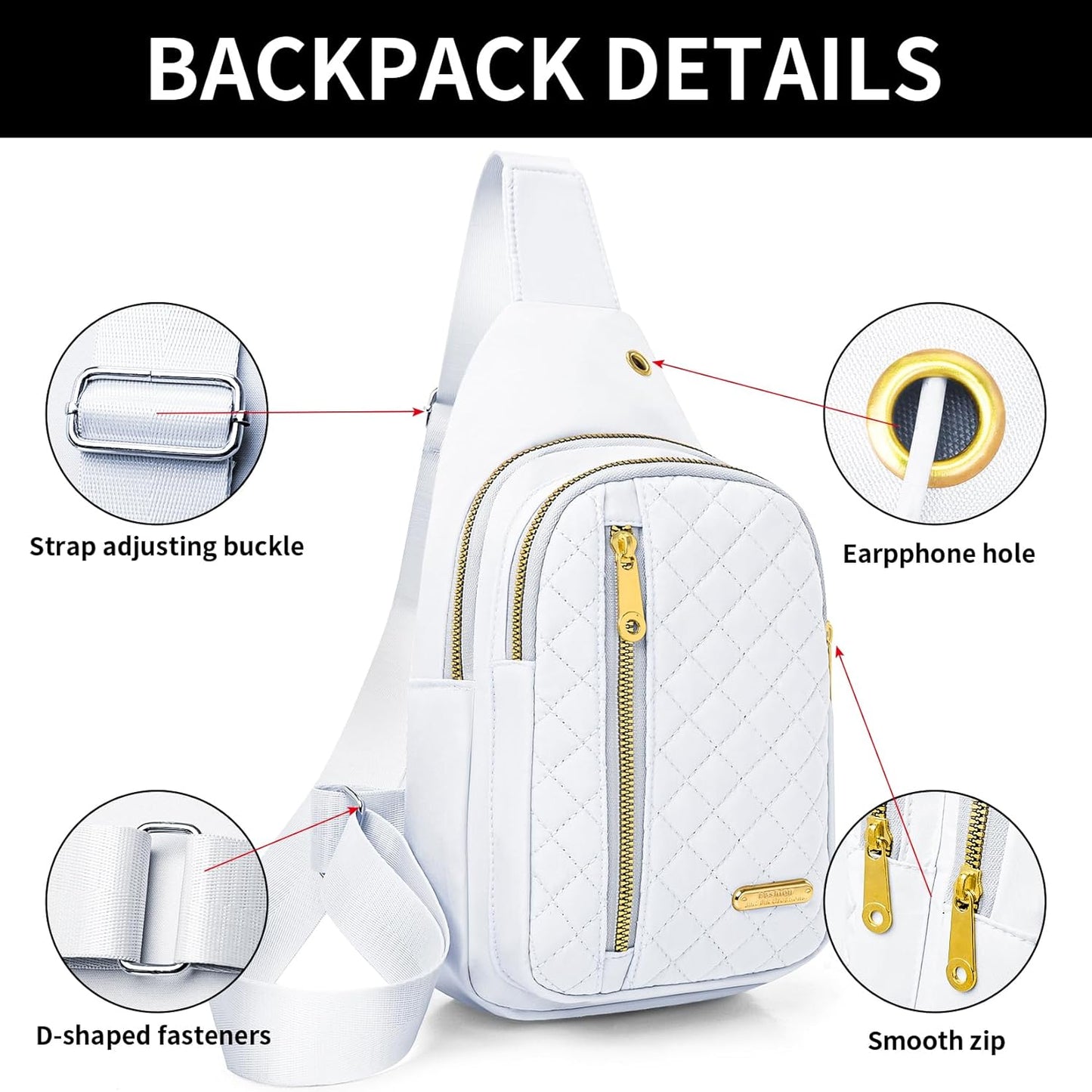 Small Sling Bag For Women Men Casual Crossbody Sling Backpack