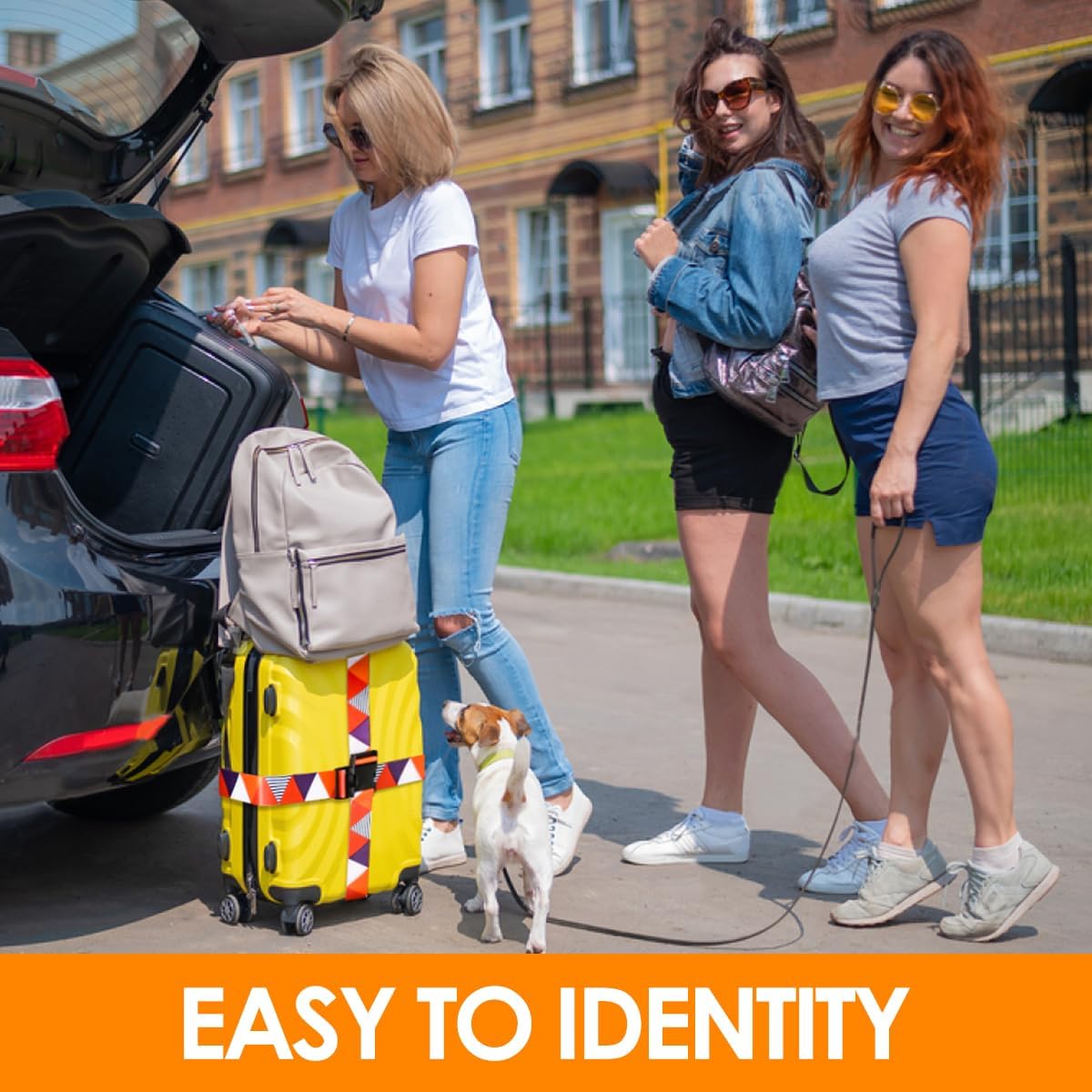 Adjustable Travel Luggage Strap Suitcase Belt Travel Bag Accessories 1.96 in W x 6.23 ft L