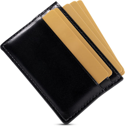 House of Jack Co. Slim Daddy Slim Money Clip Wallet for Men, Minimalistic Front Pocket Card Holder, Full Grain Cowhide Leather Wallet, Black