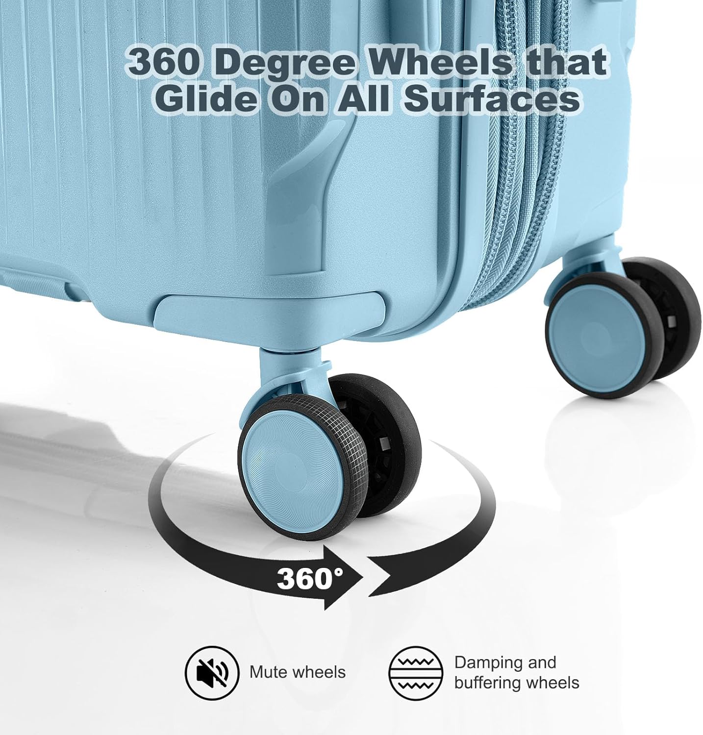 Nazhura Luggage Set, 3-Piece Hardside Suitcase Set, 20-inch Carry On, 24-inch, 28-inch Luggage