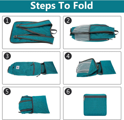 Esup 15L Lightweight Foldable Hiking Backpack for Women Men (Green)