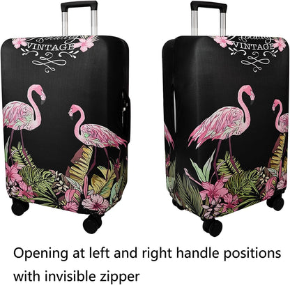 WUJIAONIAO Travel Luggage Cover Baggage Suitcase Cover Protector Skins 18-32 Inch (Flamingo A23, XL (for 29-32 inch luggage))