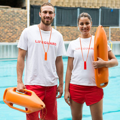 AUGSUN 10 Pcs Safety Whistle Marine Whistle Plastic Whistles with Lanyard for Emergency