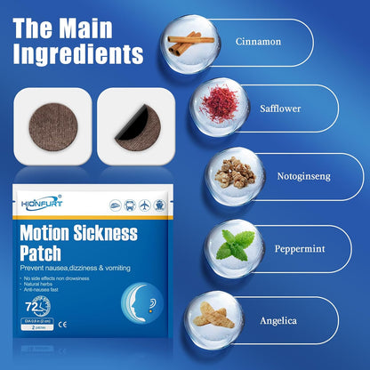 48ct Motion Sickness Patches – Sea Sickness Patches for Cruise, Car, Airplane, and Other Travel – Non-Drowsy, Effective, Lasts 72 Hours