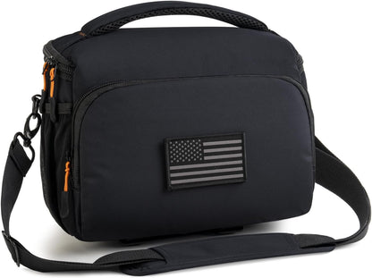 Camera Lens Bags & Cases, Camera Bag Protective Covers Photography Shoulder Bag Compatible for Nikon, Canon, Sony DSL/SLR/Mirrorless Equipment Travel Waterproof (Black)