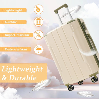 Merax 28 Inch Expandable Checked Luggage, Hardshell ABS Large Suitcase with Spinner Wheels, TSA Lock, Lightweight Travel Suitcase for Long Trips and Vacations