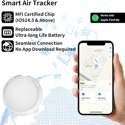 No Subscription Mini GPS Tracker for Vehicles Work with Find My(iOS Only)Magnetic Case Real Time Air Tracker Tag Hidden Car Location Tracking Device Global Coverage No Monthly Fee or SIM Card Required