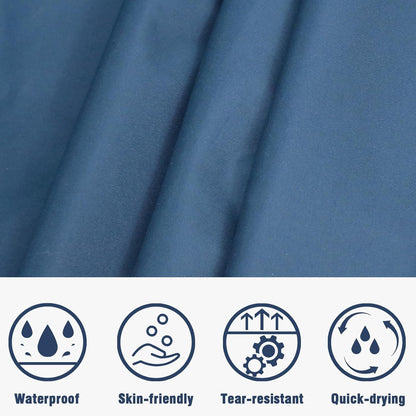 ANYOO Waterproof Rain Poncho Lightweight Reusable Hiking Hooded Coat Jacket for Outdoor Activities