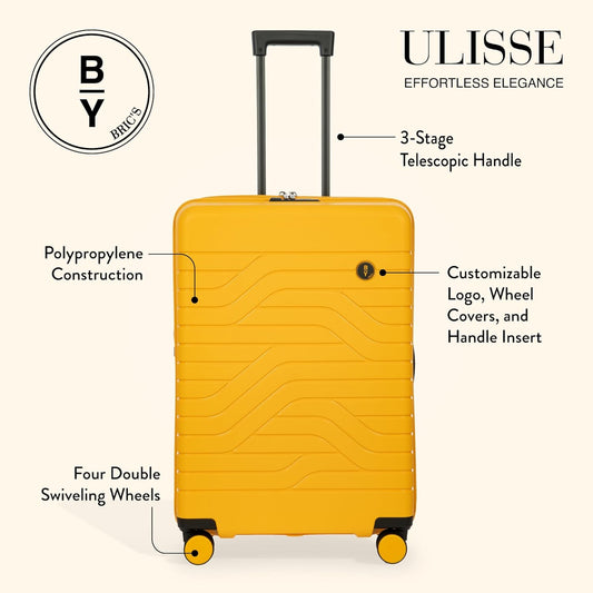 Bric's 28" Expandable Spinner Suitcase - Travel Luggage with TSA-Approved Lock and Hard Shell Exterior - B|Y Ulisse - Mango