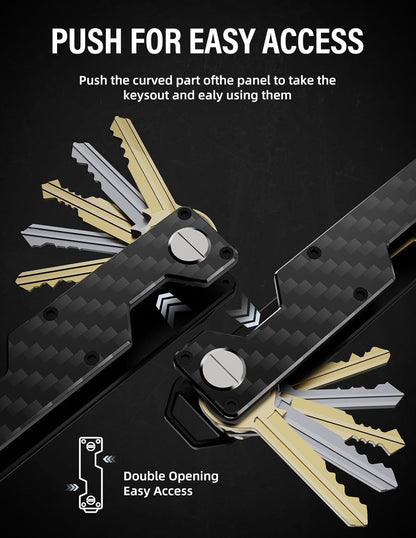 Key Organizer Compact Key Holder Metal Key Chain Minimalist key case key holder for keychain Secures 1-5 Keys